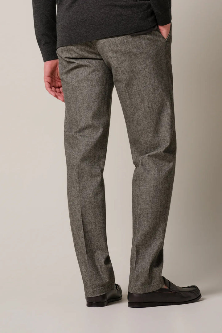 Profuomo Katoen Flannel Chino – Bruin-51% katoen, 31% polyester, 16% viscose, 2% elastaan-HEREN BROEKEN-Bruin