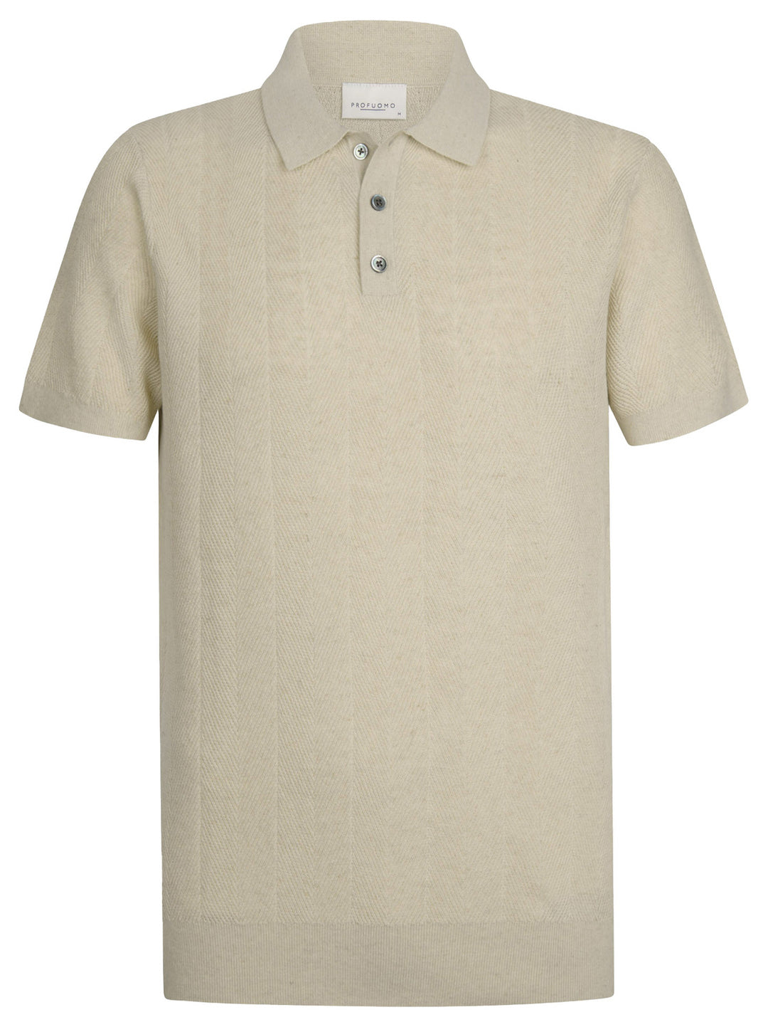 Profuomo Katoen-Linnen Polo – Room-75% katoen,25% linnen-HEREN POLO'S & T-SHIRTS-Room
