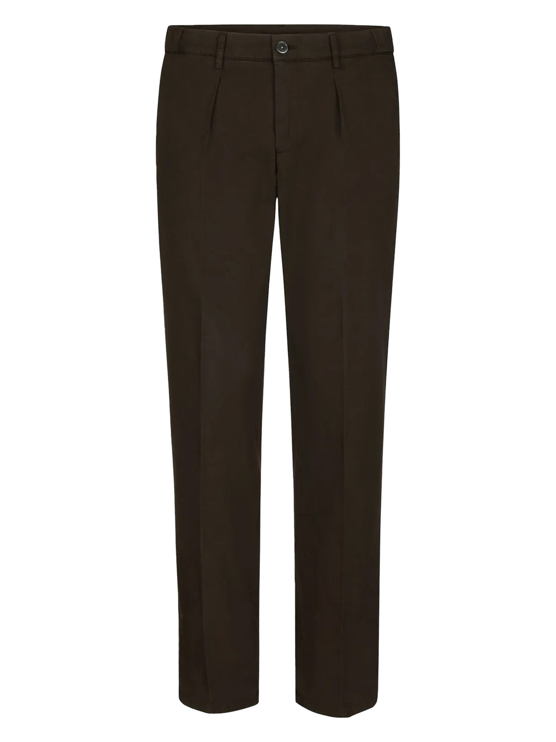 Profuomo Katoenen Stretch Chino – Donkerbruin-97% katoen, 3% elastaan-HEREN BROEKEN-Bruin