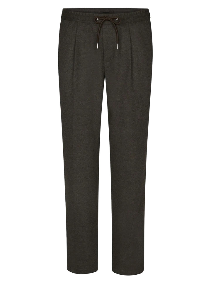 Profuomo Knitted Sportcord – Bruin-47% polyester, 20% wol, 16% nylon, 13% katoen-HEREN BROEKEN-Bruin