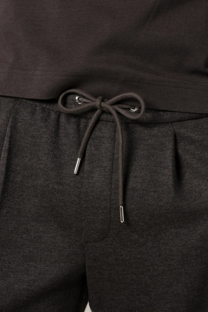 Profuomo Knitted Sportcord Pantalon – Bruin-47% polyester, 20% wol, 16% nylon, 13% katoen-HEREN BROEKEN-Bruin