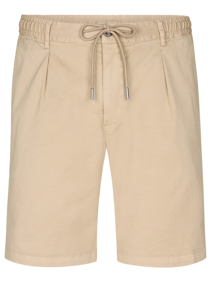 Profuomo Korte Broek Sportcord – Dark Sand-97% katoen, 3% elastaan-HEREN BROEKEN-Beige