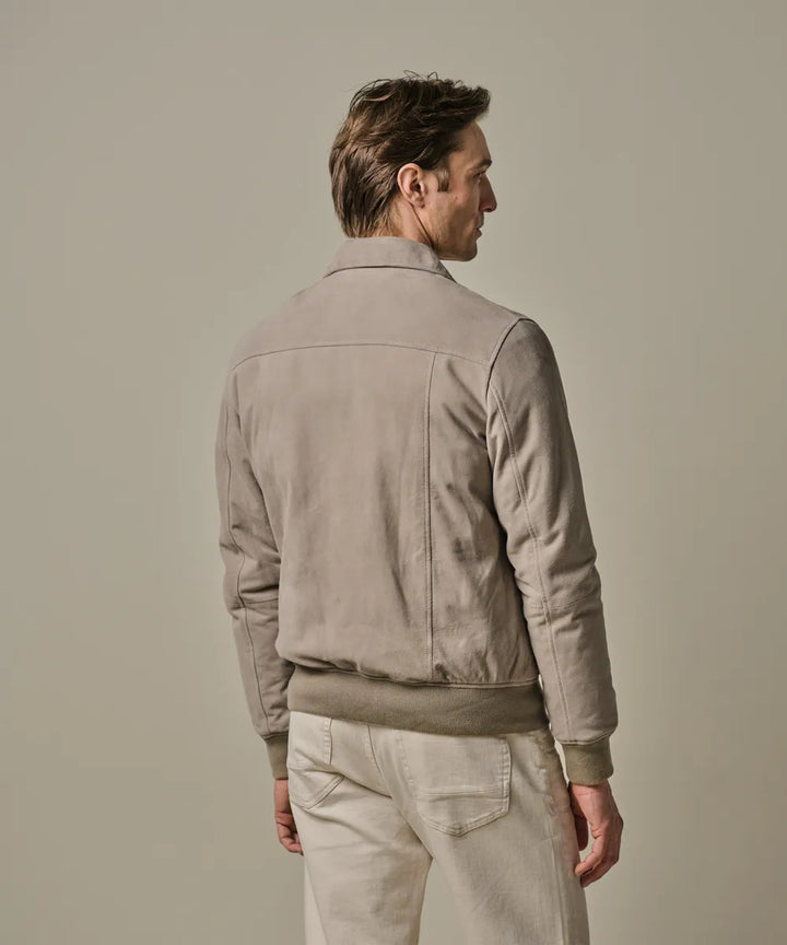Profuomo Leather Jacket – Beige-100% leer-HEREN JASSEN & JACKS-Beige
