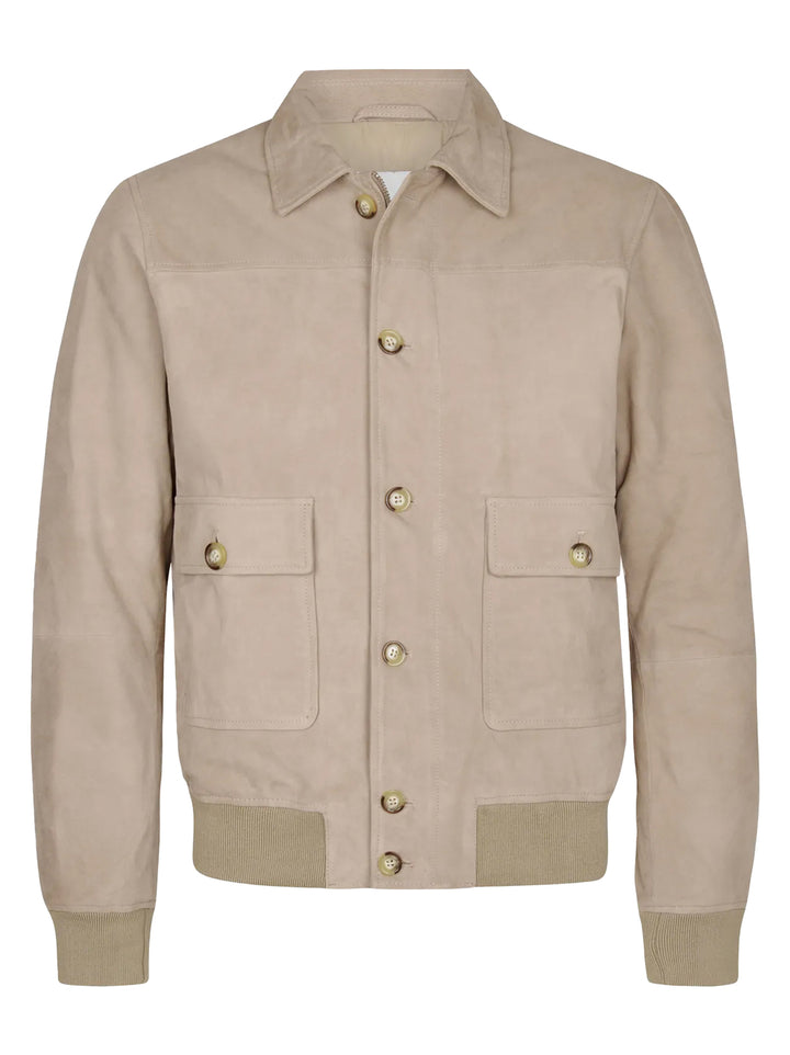 Profuomo Leather Jacket – Beige-100% leer-HEREN JASSEN & JACKS-Beige