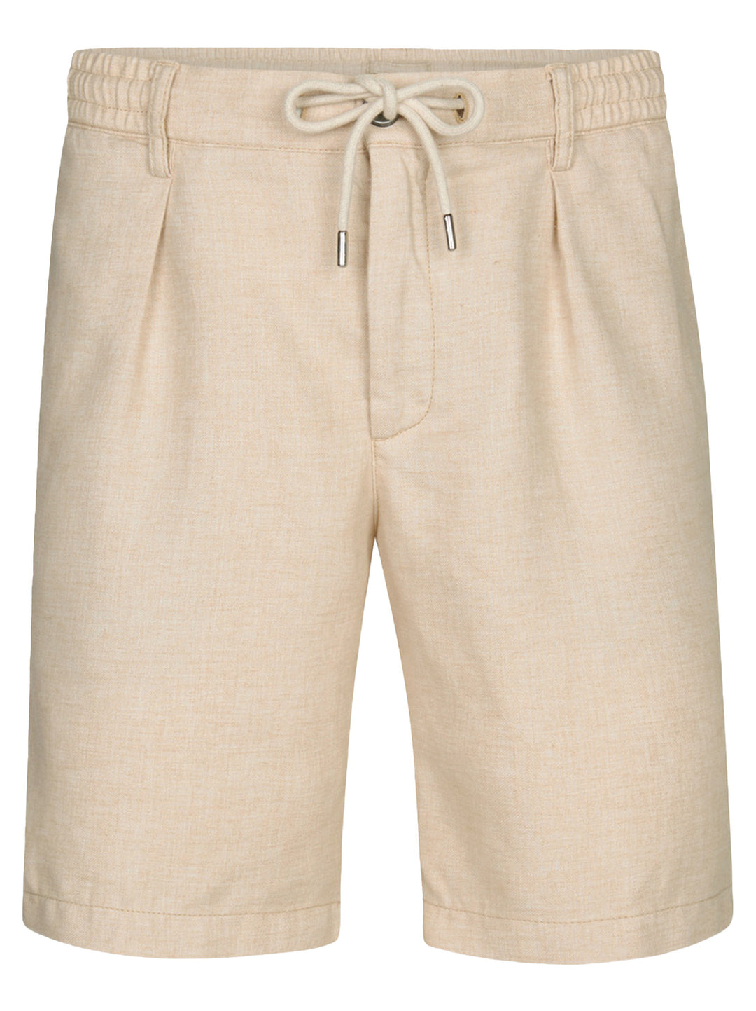 Profuomo linnen blend short – Beige-55% polyester, 45% linnen-HEREN BROEKEN-Beige