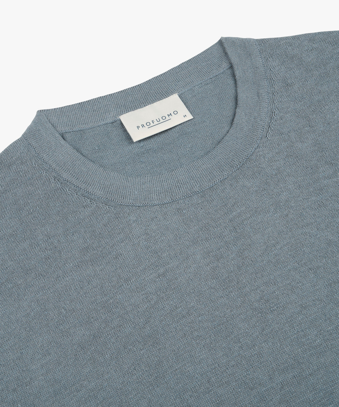 Profuomo linnen-katoen T-shirt – Grijs-72% linnen, 28% katoen-HEREN POLO'S & T-SHIRTS-Grijs