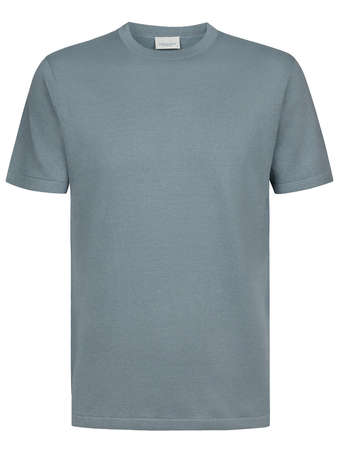 Profuomo linnen-katoen T-shirt – Grijs-72% linnen, 28% katoen-HEREN POLO'S & T-SHIRTS-Grijs