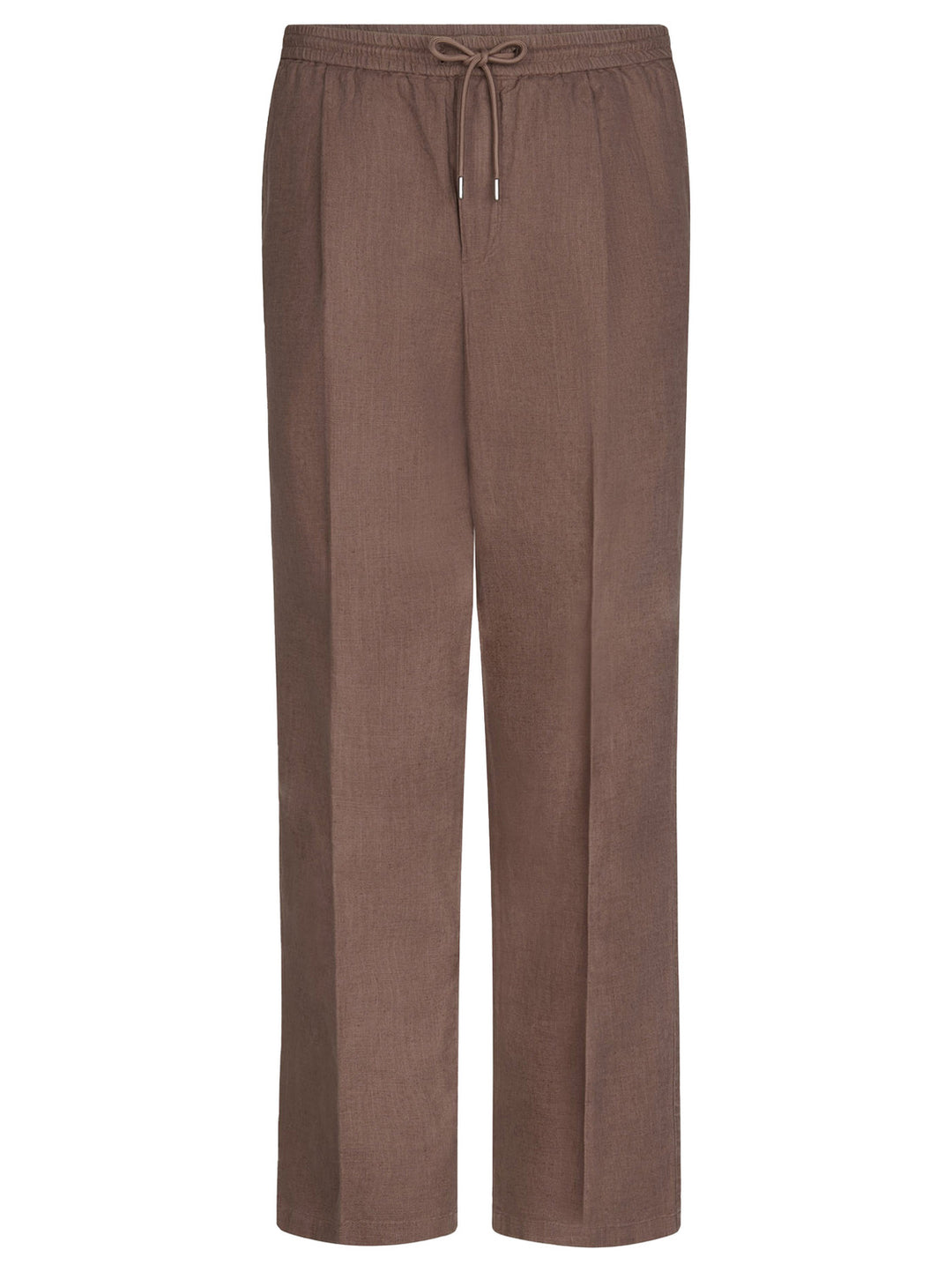 Profuomo linnen loose fit Pantalon – Clay-55% linnen, 45% katoen-HEREN BROEKEN-Rood