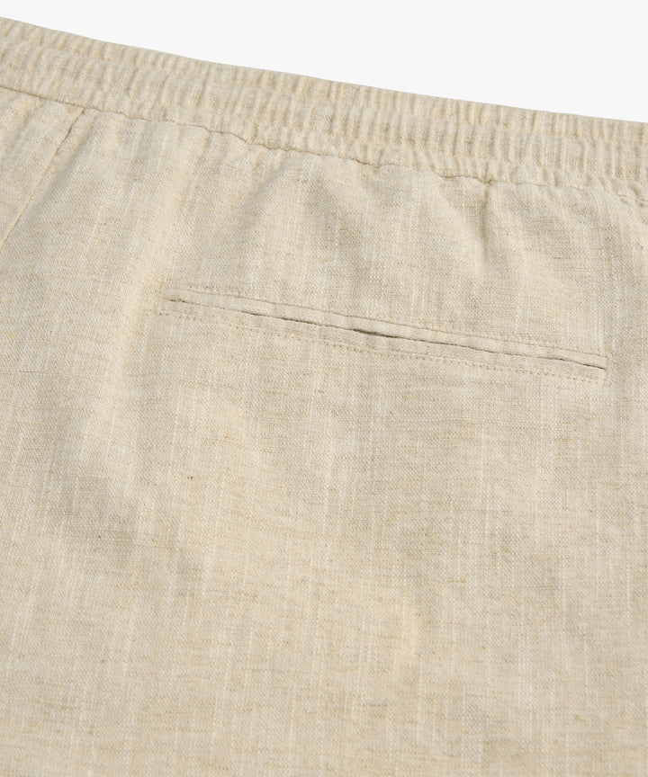 Profuomo linnen shorts – Beige-55% linnen, 45% katoen-HEREN BROEKEN-Beige