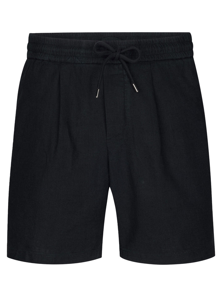 Profuomo linnen shorts – Blauw-55% linnen, 45% katoen-HEREN BROEKEN-Blauw