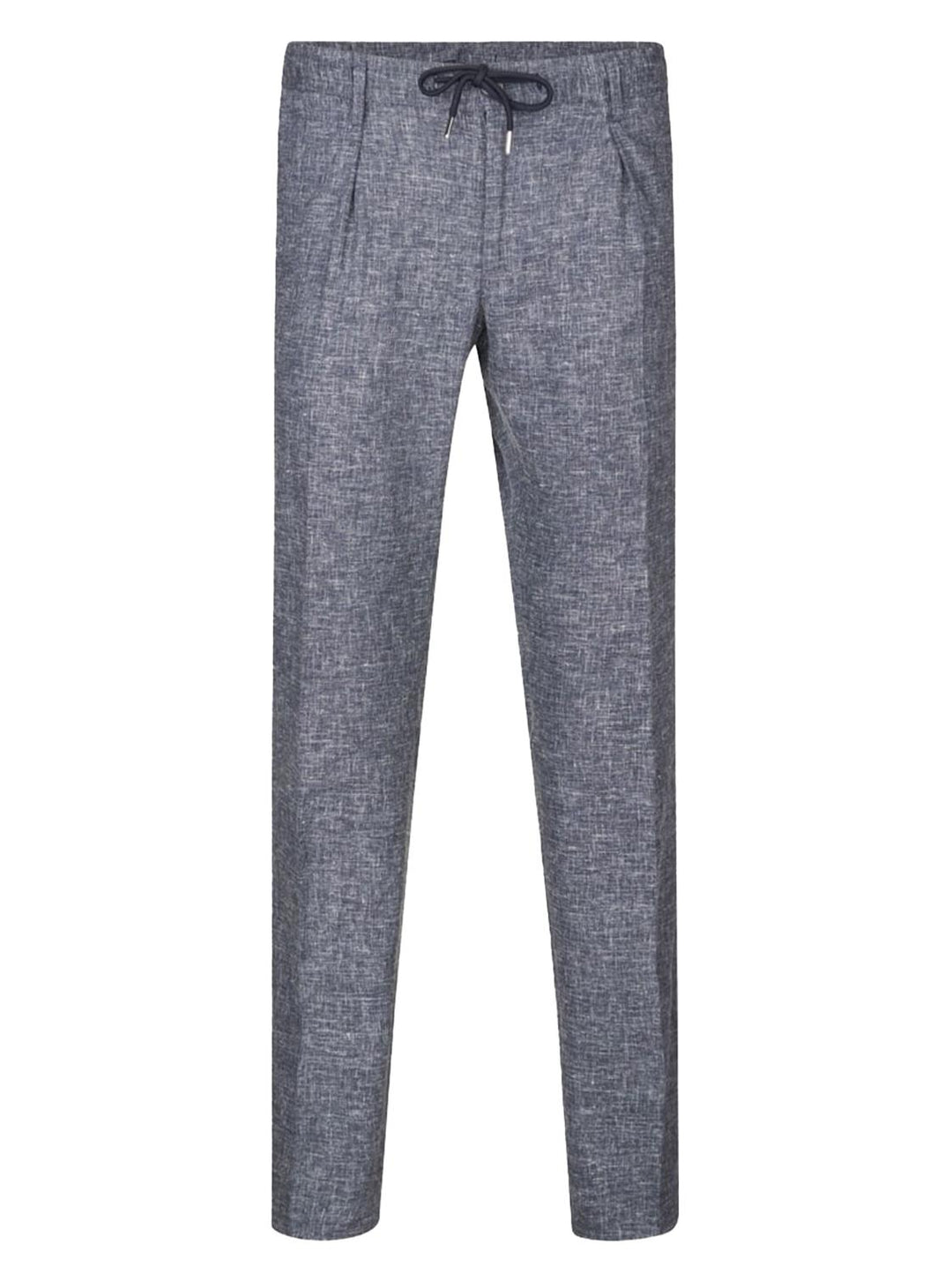 Profuomo linnen sportcord-56% polyester, 26% linnen, 16% viskose, 2% elasthaan-HEREN BROEKEN-Blauw