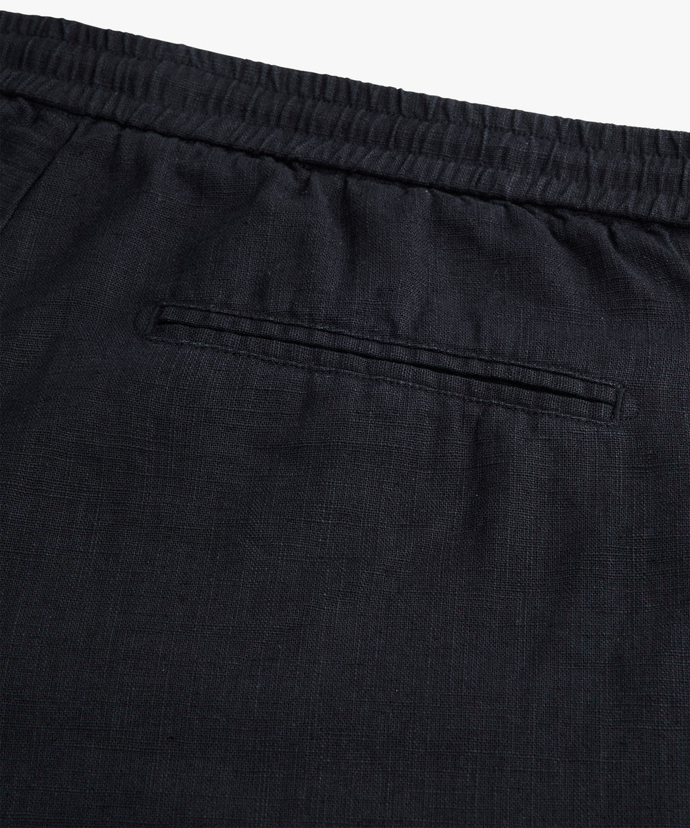 Profuomo Loose fit linnen Pantalon – Blauw-55% linnen, 45% katoen-HEREN BROEKEN-Blauw