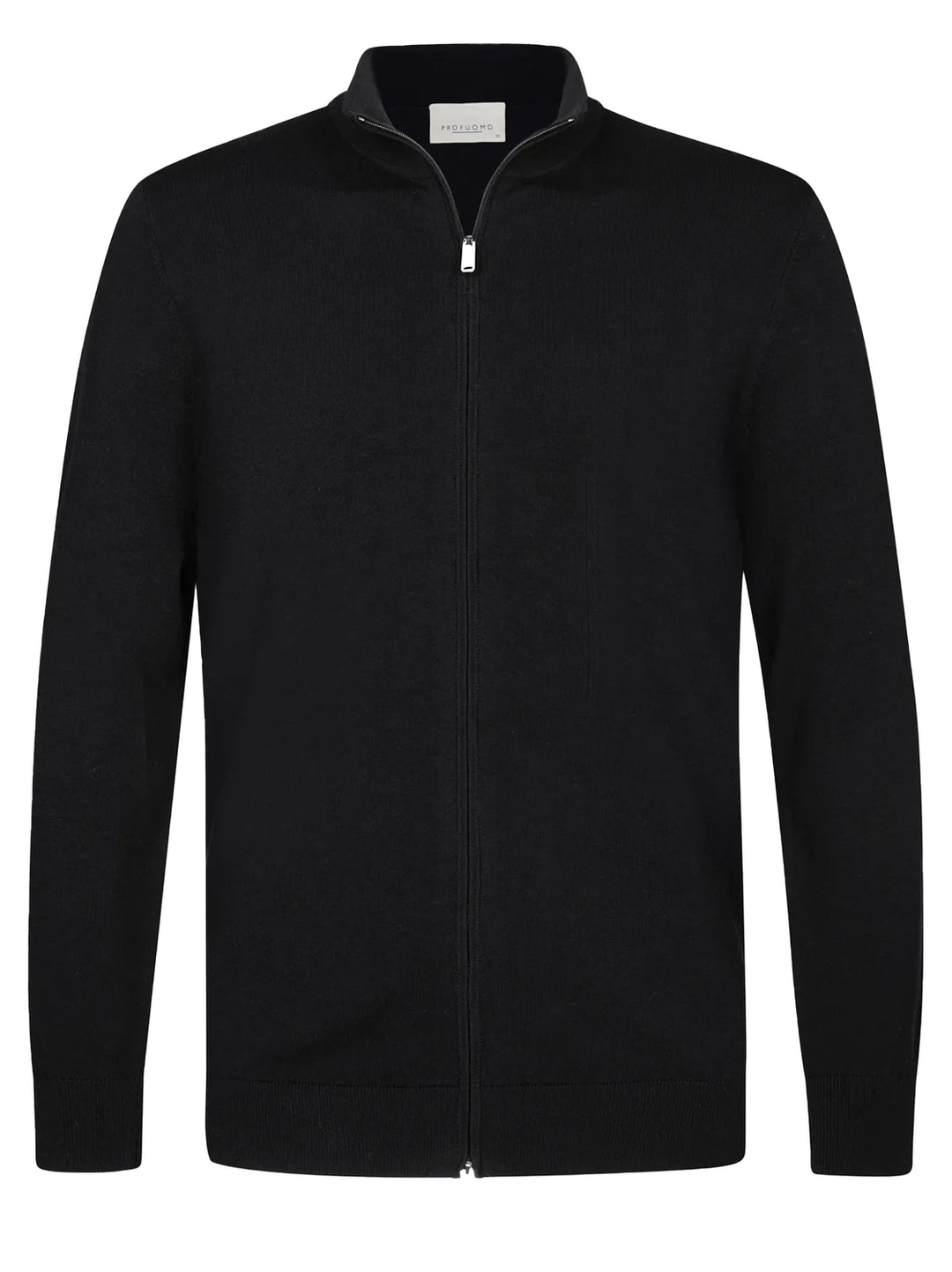 Profuomo Luxury Basic Full‑Zip Vest – Blauw-56% lyocell, 20% katoen, 20% polyamide, 4% zijde-HEREN TRUIEN & VESTEN-Blauw