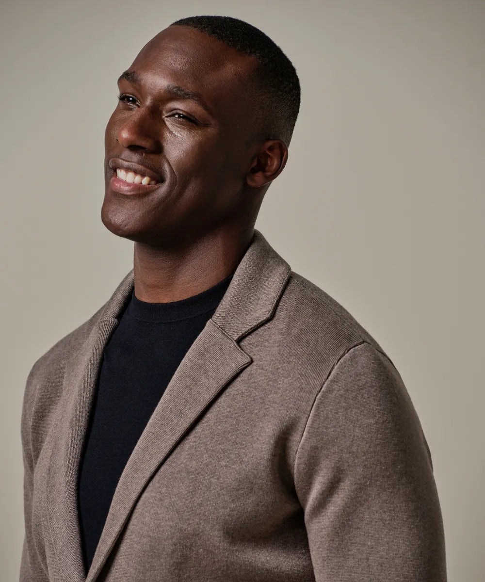 Profuomo luxury basic knitted colbert bruin-56% Lyocell / 20% Katoen / 20% Zijde / 4% Polyamide-HEREN PAKKEN & COLBERTS-B