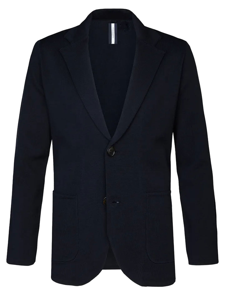 Profuomo luxury basic knitted colbert navy-56% Lyocell / 20% Katoen / 20% Zijde / 4% Polyamide-HEREN PAKKEN & COLBERTS-Bl