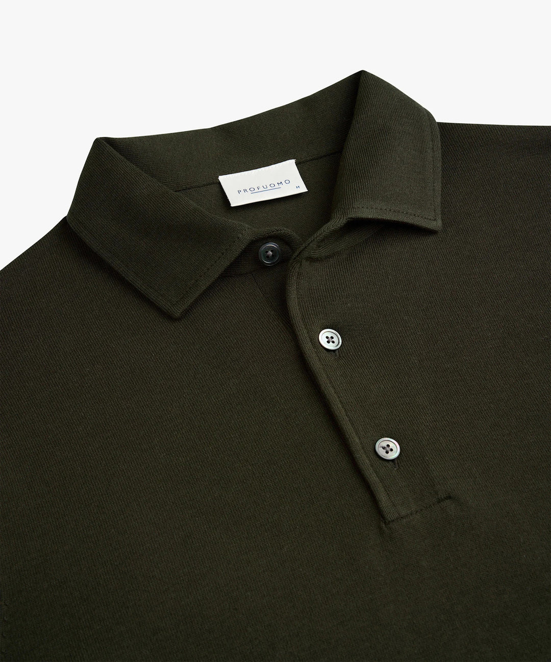 Profuomo Luxury Basic One Piece Polo – Groen-56% lyocell, 20% katoen, 20% polyamide, 4% zijde-HEREN TRUIEN & VESTEN-Groen