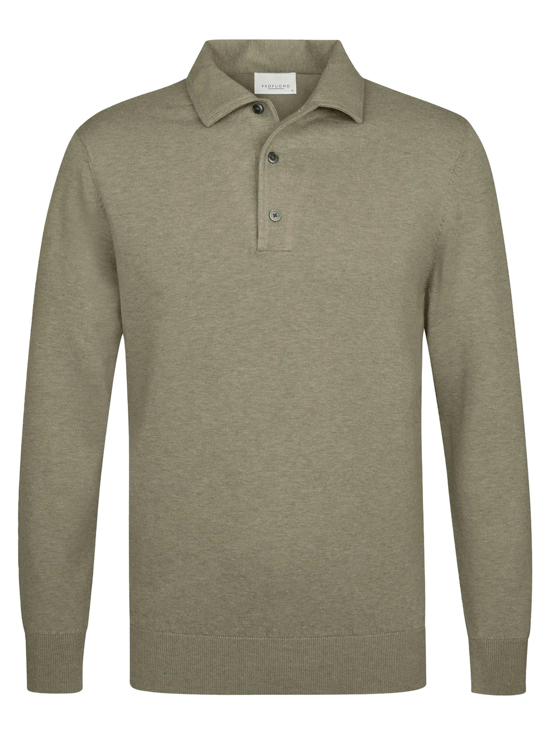 Profuomo Luxury Basic One Piece Polo – Groen-56% tencel, 20% katoen, 20% polyamide, 4% zijde-HEREN TRUIEN & VESTEN-Groen