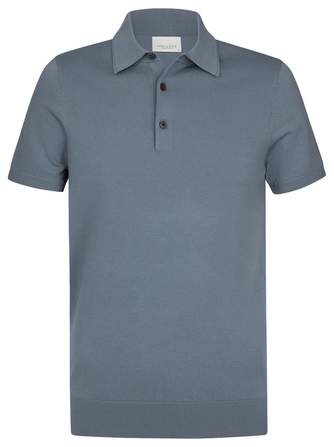 Profuomo Luxury Basic Polo – Blauw-56% lyocell, 20% katoen, 20% polyamide, 4% zijde-HEREN POLO'S & T-SHIRTS-Grijs
