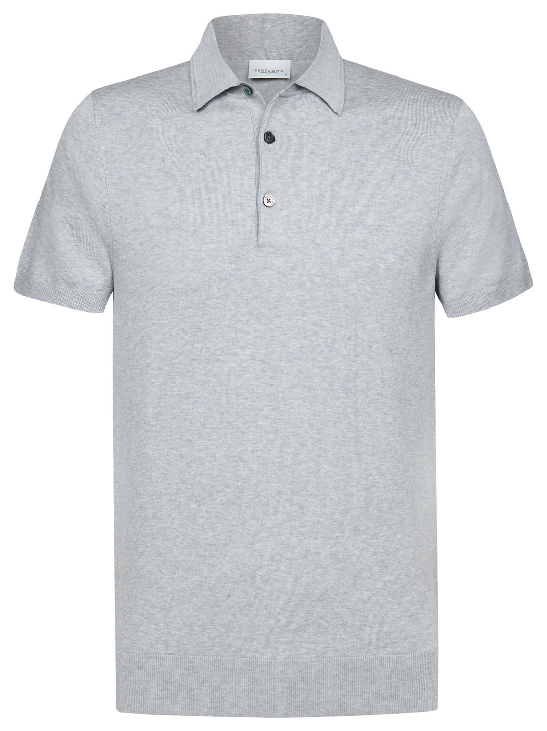 Profuomo Luxury Basic polo – Grijs-56% lyocell, 20% katoen, 20% polaymide, 4% zijde-HEREN POLO'S & T-SHIRTS-Grijs