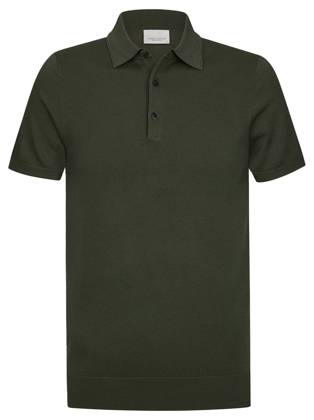 Profuomo Luxury Basic Polo – Groen-56% lyocell, 20% katoen, 20% polyamide, 4% zijde-HEREN POLO'S & T-SHIRTS-Groen