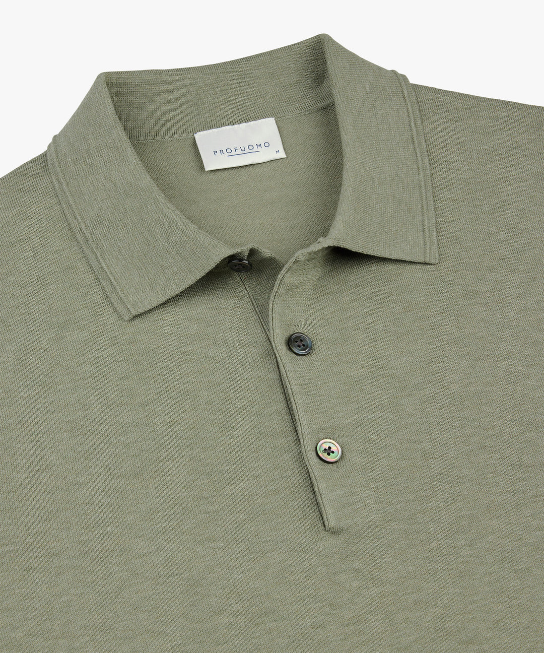 Profuomo Luxury Basic Polo – Groen-56% lyocell, 20% katoen, 20% polyamide, 4% zijde-HEREN POLO'S & T-SHIRTS-Groen
