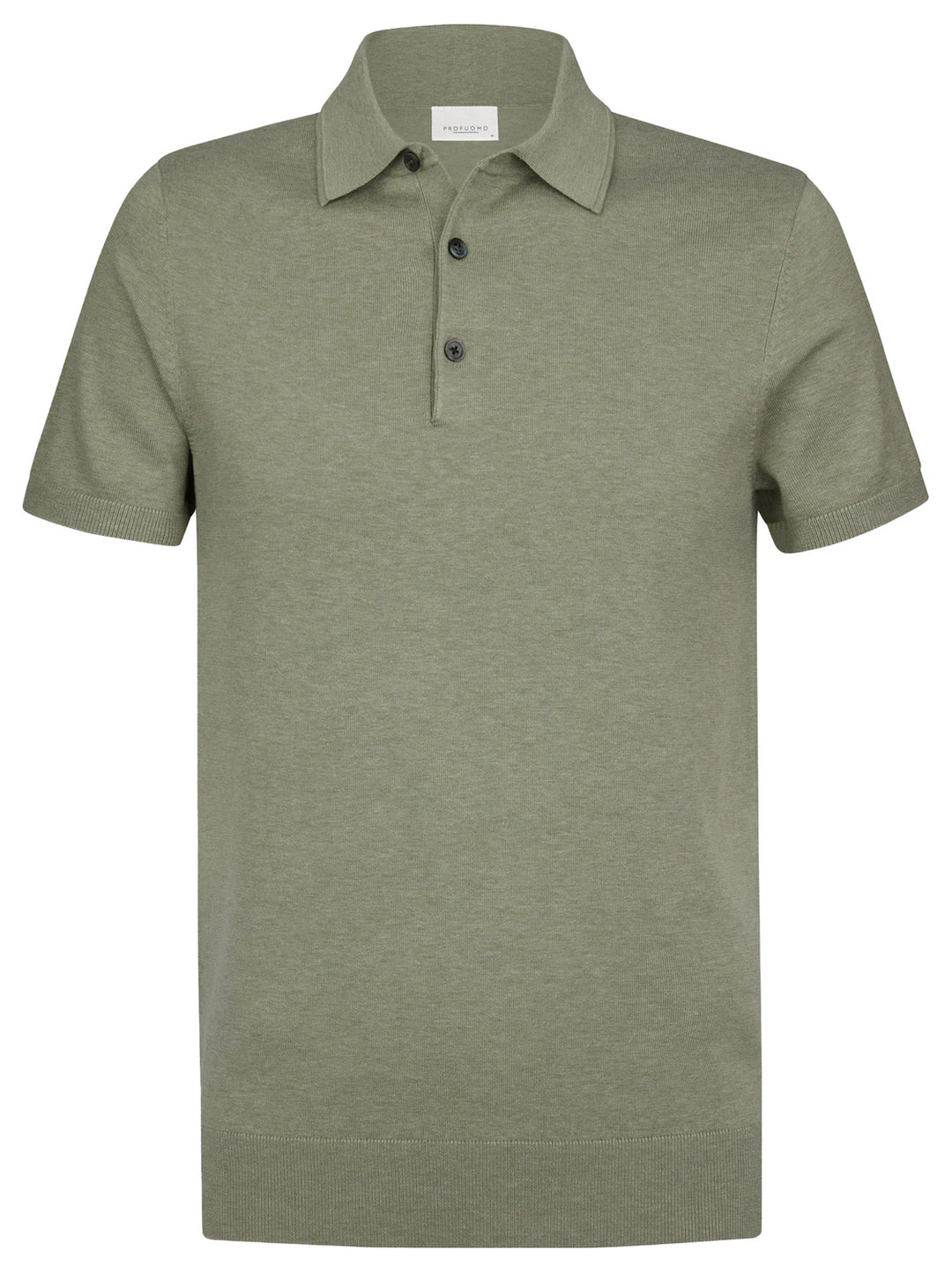 Profuomo Luxury Basic Polo – Groen-56% lyocell, 20% katoen, 20% polyamide, 4% zijde-HEREN POLO'S & T-SHIRTS-Groen