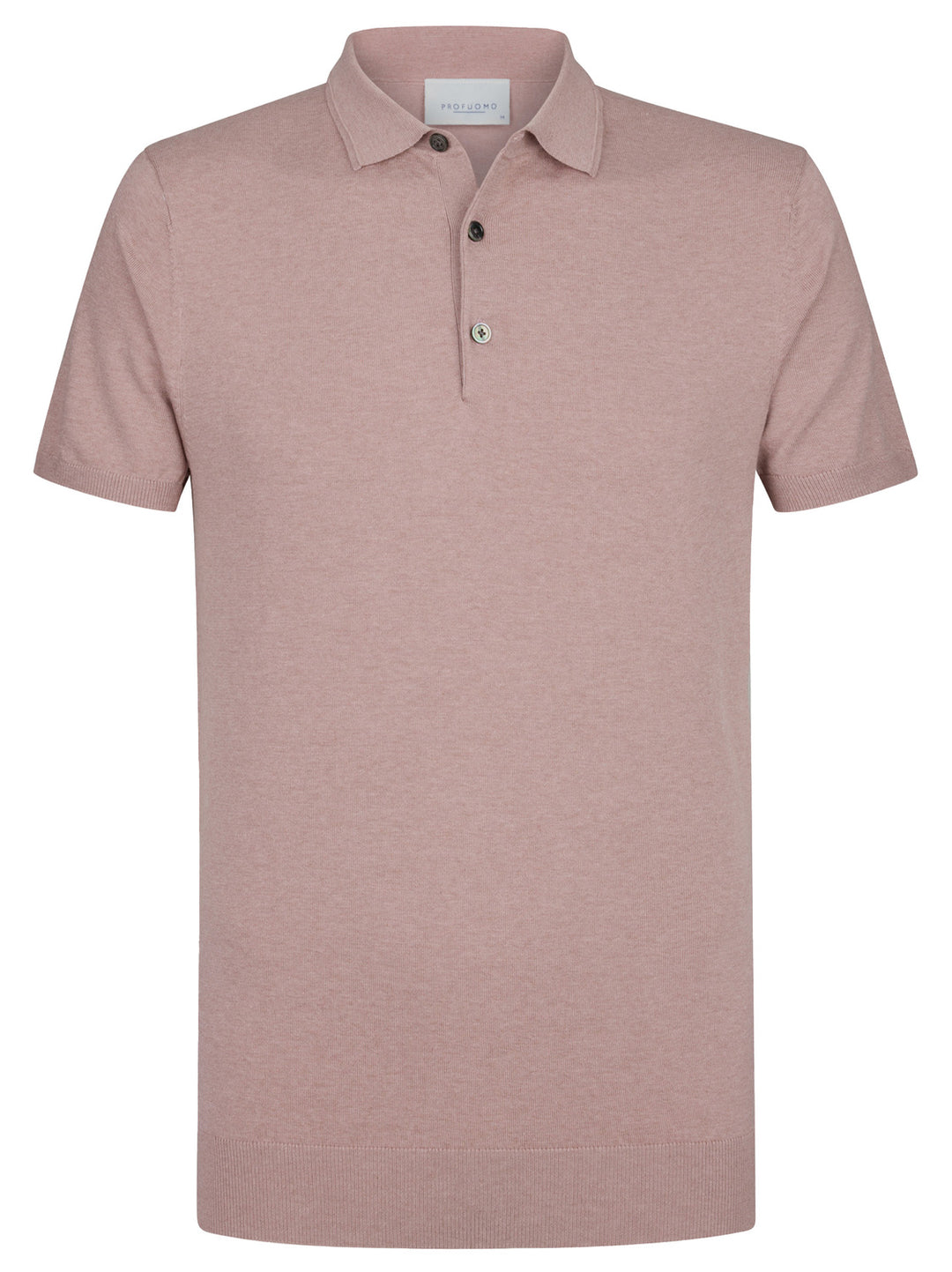 Profuomo Luxury Basic Polo – Roze-56% lyocell, 20% katoen, 20% polyamide, 4% zijde-HEREN POLO'S & T-SHIRTS-Roze