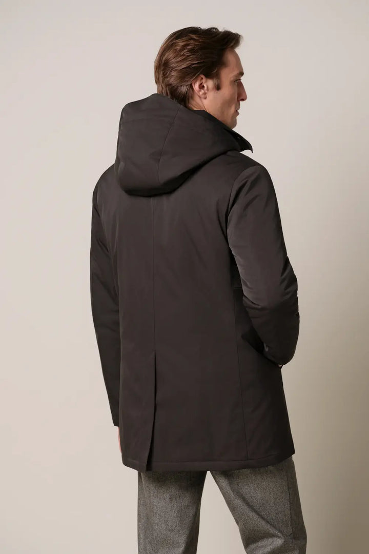 Profuomo Magnet Regenjas – Bruin-72% polyester, 28% elastomultiester<br />Voering: 100% nylon-HEREN JASSEN & JACKS-Bruin
