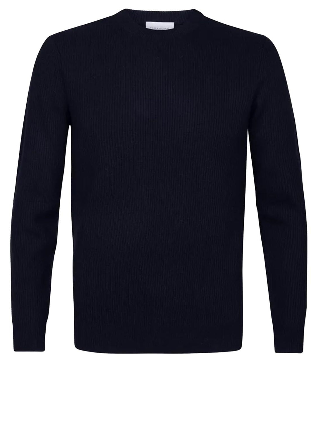 Profuomo navy crewneck-50% wol, 30% polyamide, 20% modaal-HEREN TRUIEN & VESTEN-Blauw