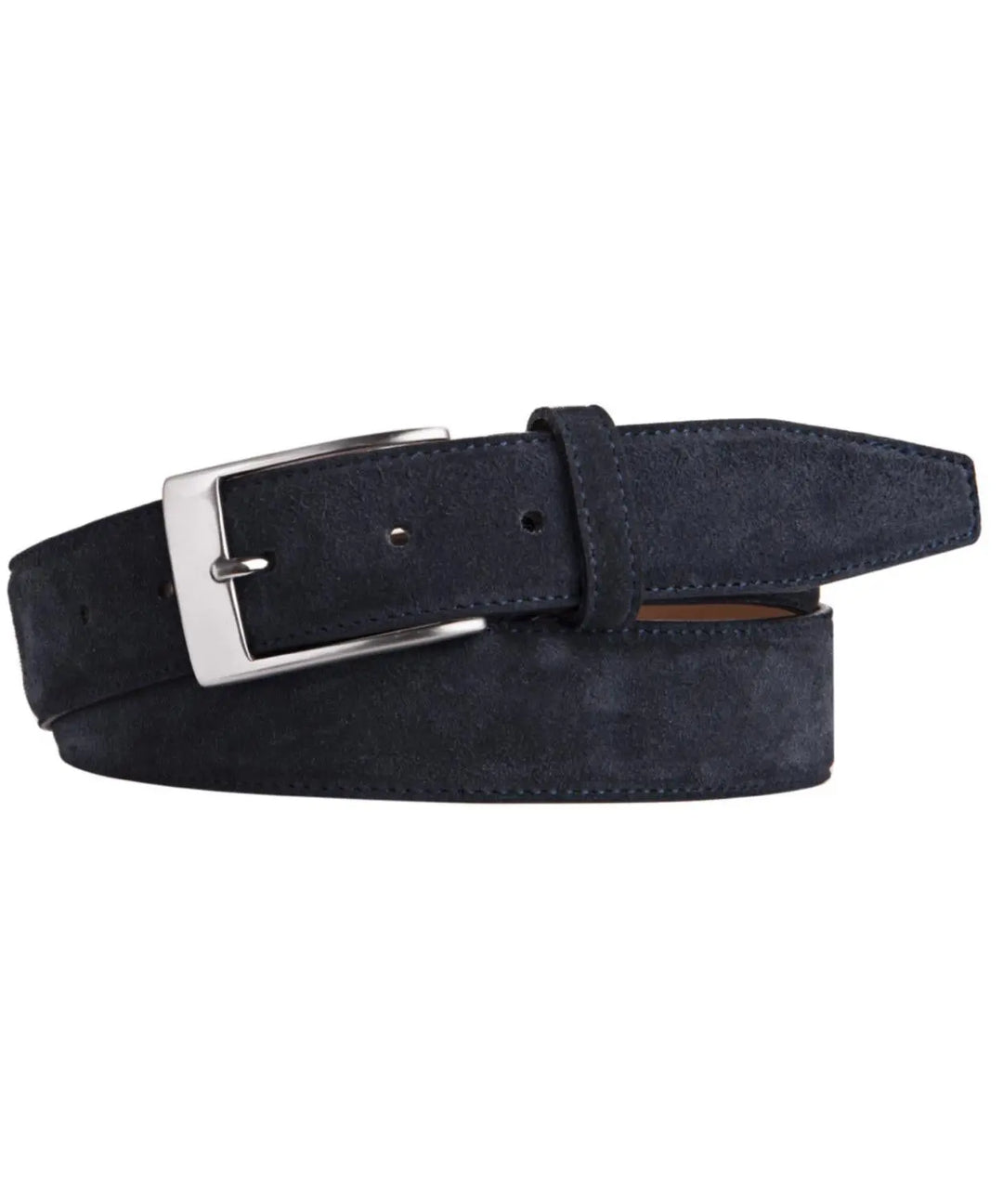 Profuomo navy suède riem-100% leer-HEREN SCHOENEN & RIEMEN-Blauw