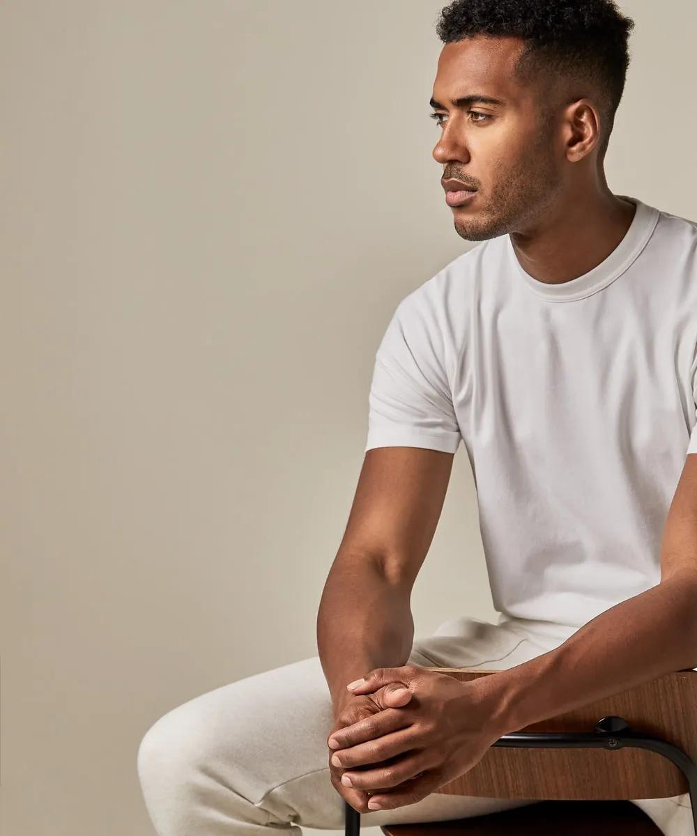 Profuomo off-white t-shirt-100% katoen-HEREN POLO'S & T-SHIRTS-Room