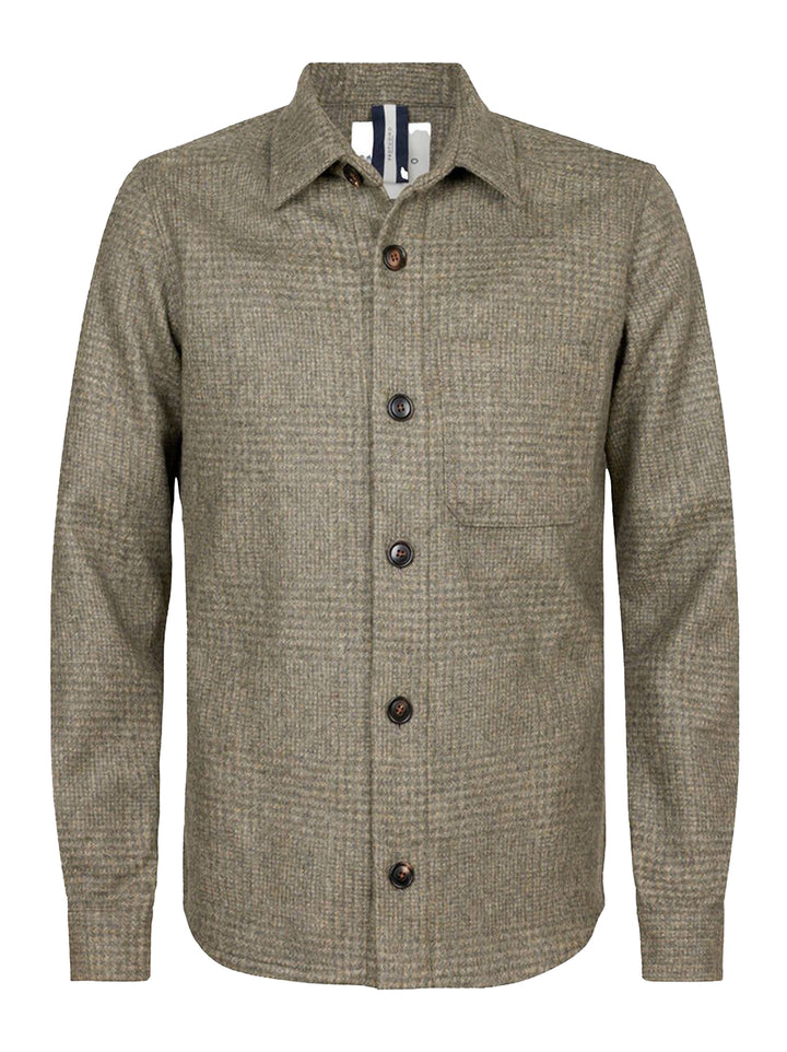 Profuomo overshirt groen-65% Wol<br />35% Polyamide-HEREN SHIRTS-Groen