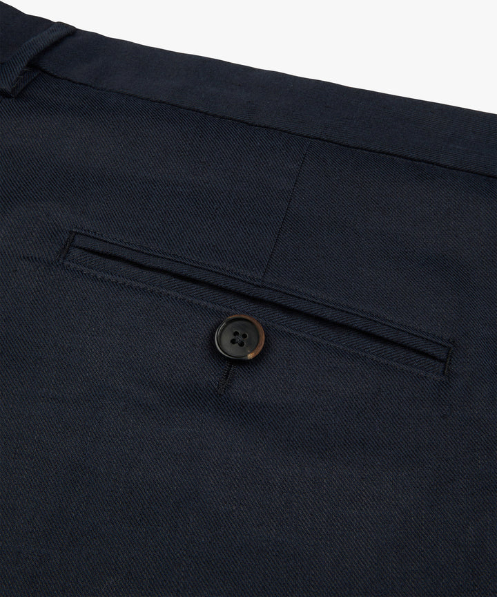 Profuomo Pantalon – Blauw-55% linnen, 44% katoen, 1% elastaan-HEREN BROEKEN-Blauw