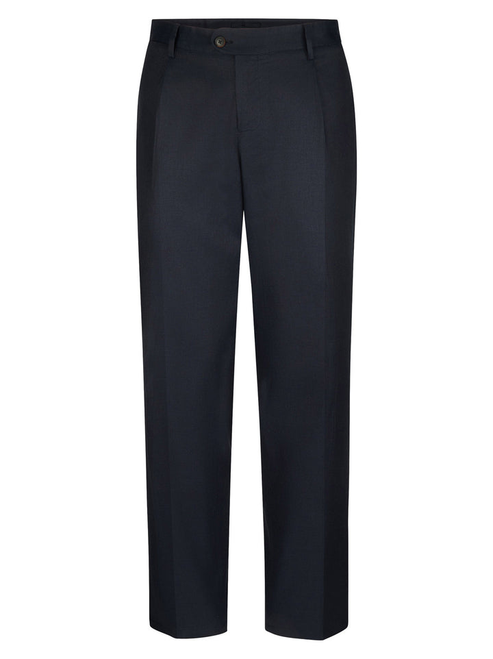 Profuomo Pantalon – Blauw-55% linnen, 44% katoen, 1% elastaan-HEREN BROEKEN-Blauw