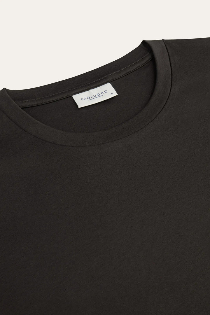 Profuomo Pima Katoen T-shirt – Bruin-100% katoen-HEREN POLO'S & T-SHIRTS-Bruin
