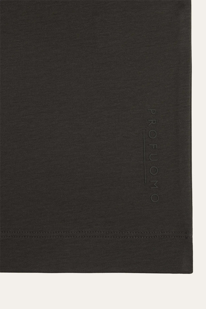Profuomo Pima Katoen T-shirt – Bruin-100% katoen-HEREN POLO'S & T-SHIRTS-Bruin
