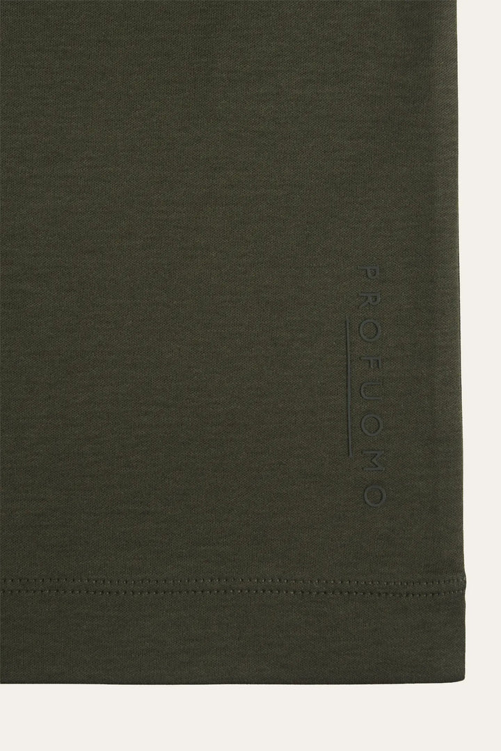 Profuomo Pima Katoen T-shirt – Groen-100% katoen-HEREN POLO'S & T-SHIRTS-Groen