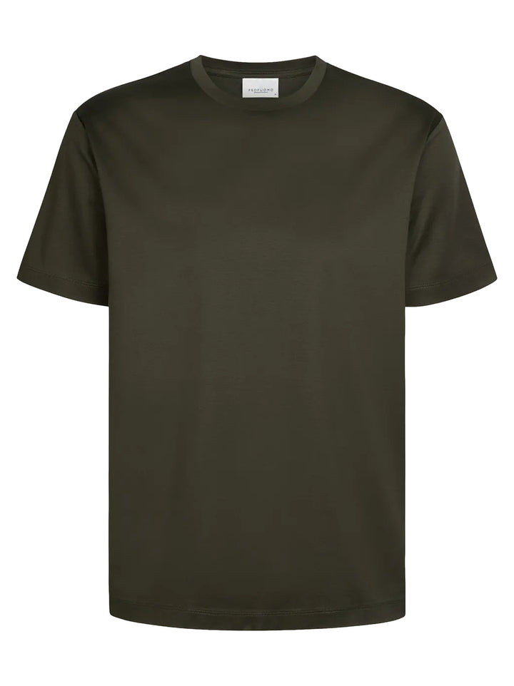 Profuomo Pima Katoen T-shirt – Groen-100% katoen-HEREN POLO'S & T-SHIRTS-Groen