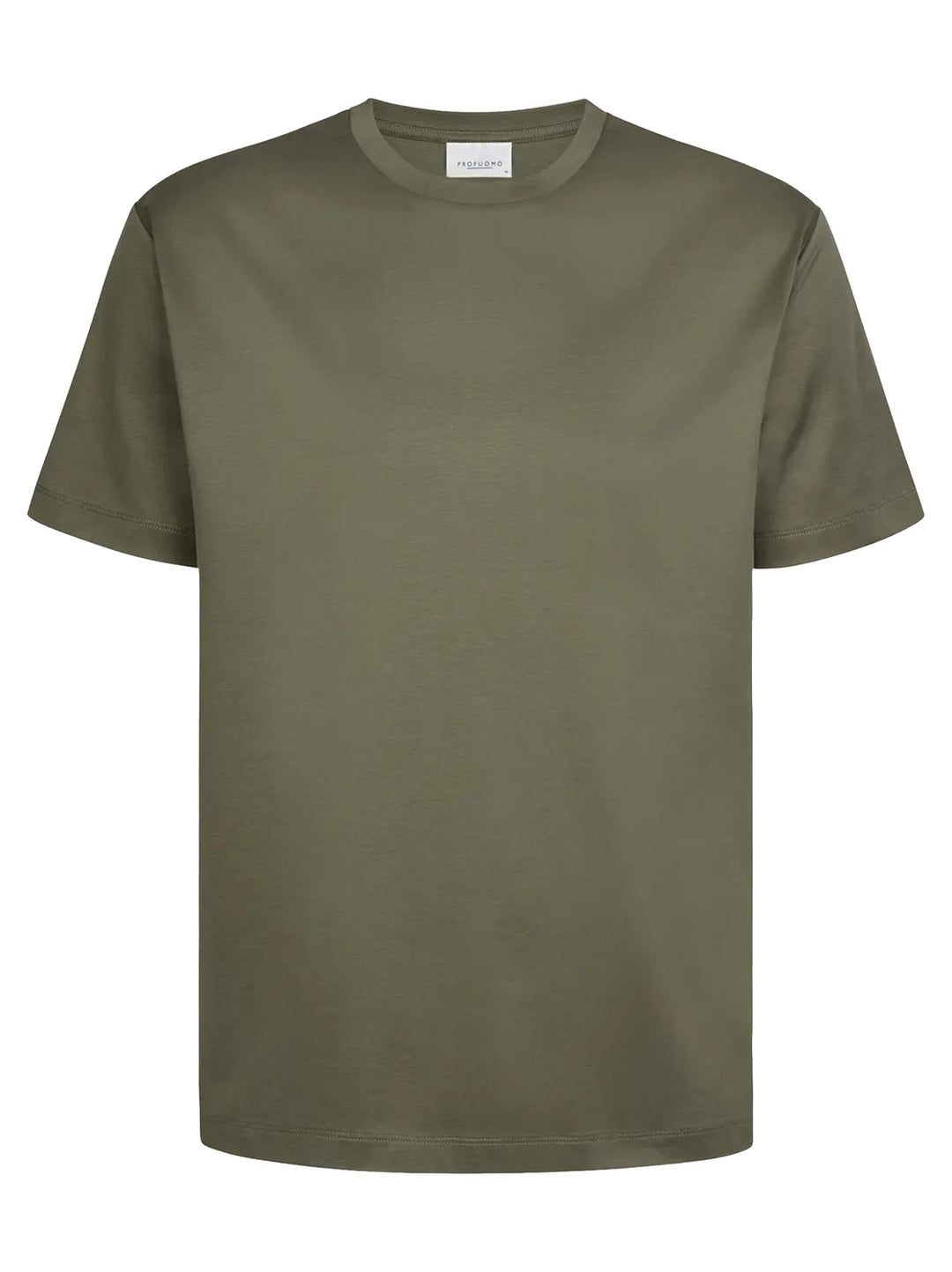 Profuomo Pima Katoen T-shirt – Groen-100% katoen-HEREN POLO'S & T-SHIRTS-Groen