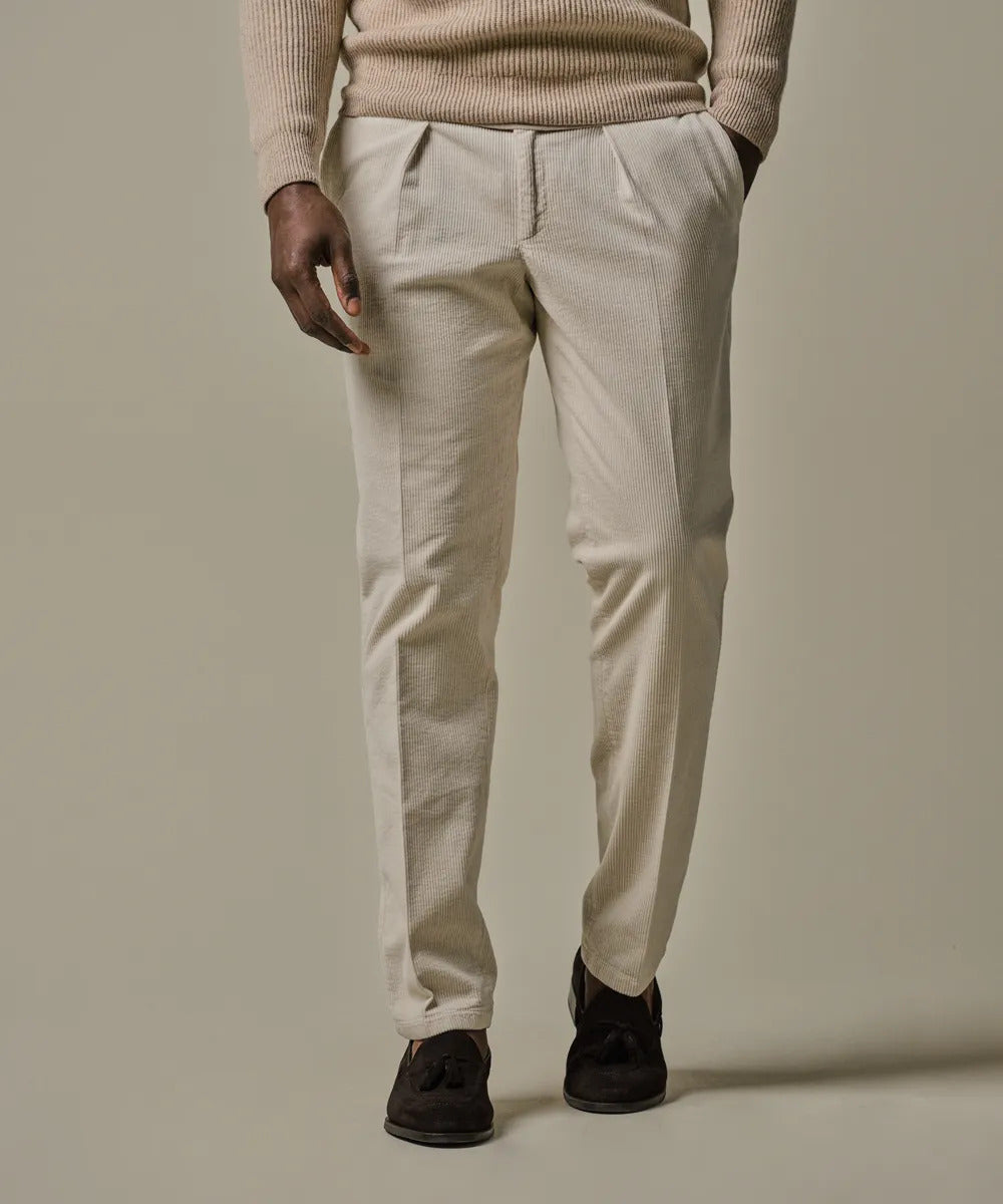 Profuomo Relaxed Fit Corduroy Chino – Room-99% cotton, 1% elastan-HEREN BROEKEN-Room