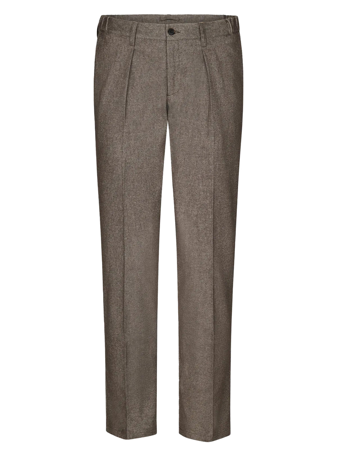 Profuomo Relaxed Fit Flannel Chino – Bruin-46% cotton, 33% polyester, 18% viscose, 3% elastaan-HEREN BROEKEN-Bruin