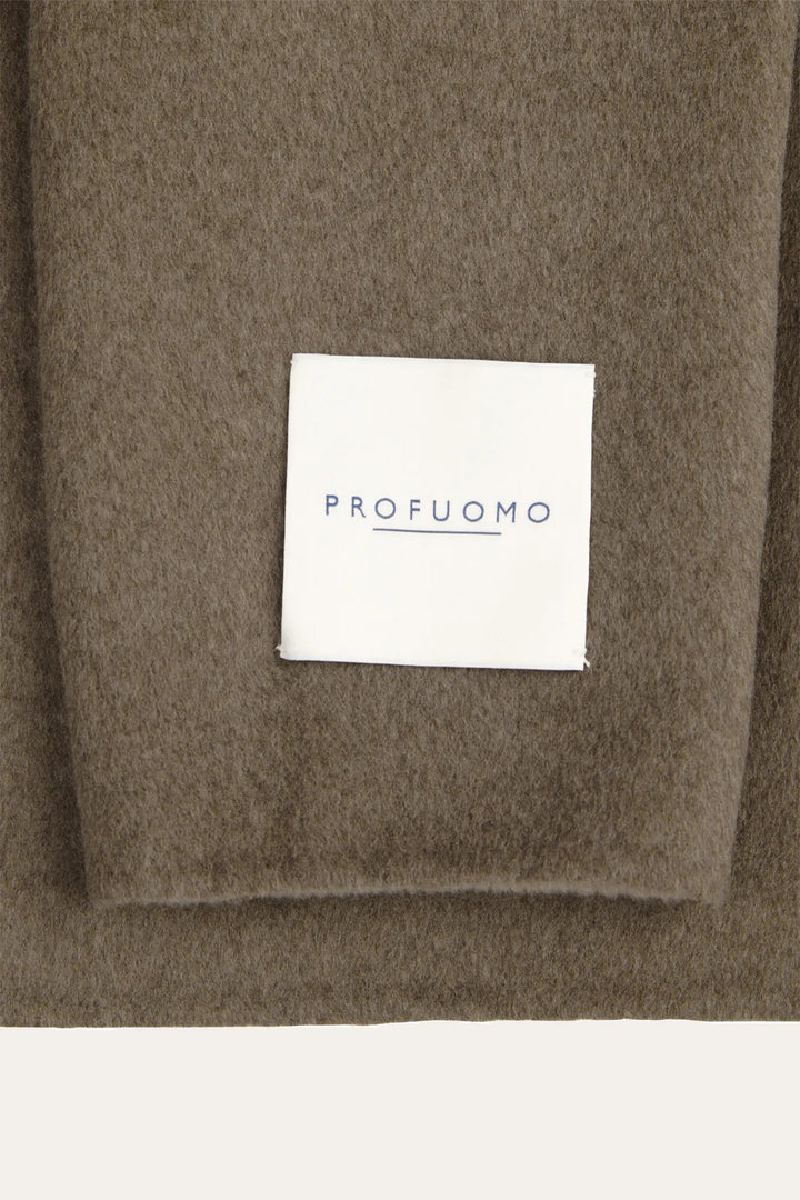 Profuomo Reversible Wollen Overshirt – Bruin-100% wol-HEREN SHIRTS-Beige