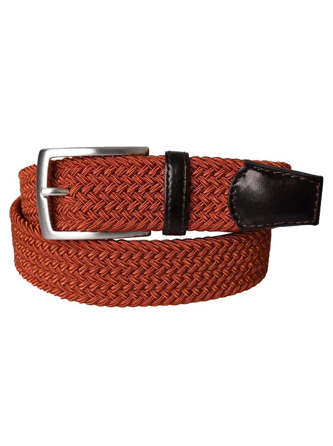 Profuomo riem-80% polyamide, 10% leather, 10% elasthaan-HEREN SCHOENEN & RIEMEN-Oranje