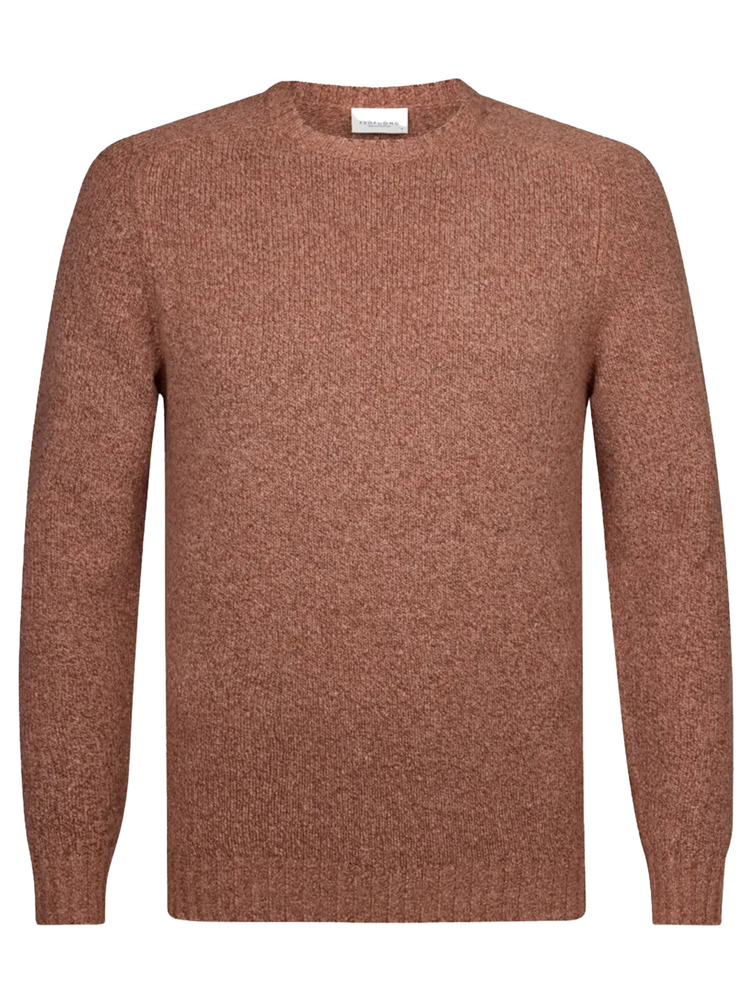 Profuomo rode boiled wollen crewneck-50% Wol / 28% Katoen / 21% Nylon / 1% Elastan-HEREN TRUIEN & VESTEN-Rood