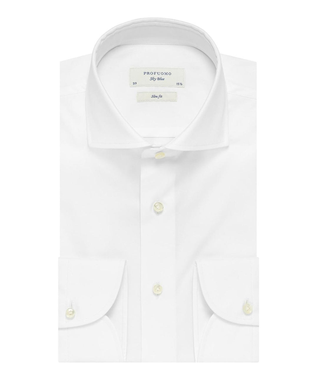 Profuomo royal twill No 6-100% katoen-HEREN SHIRTS-Wit