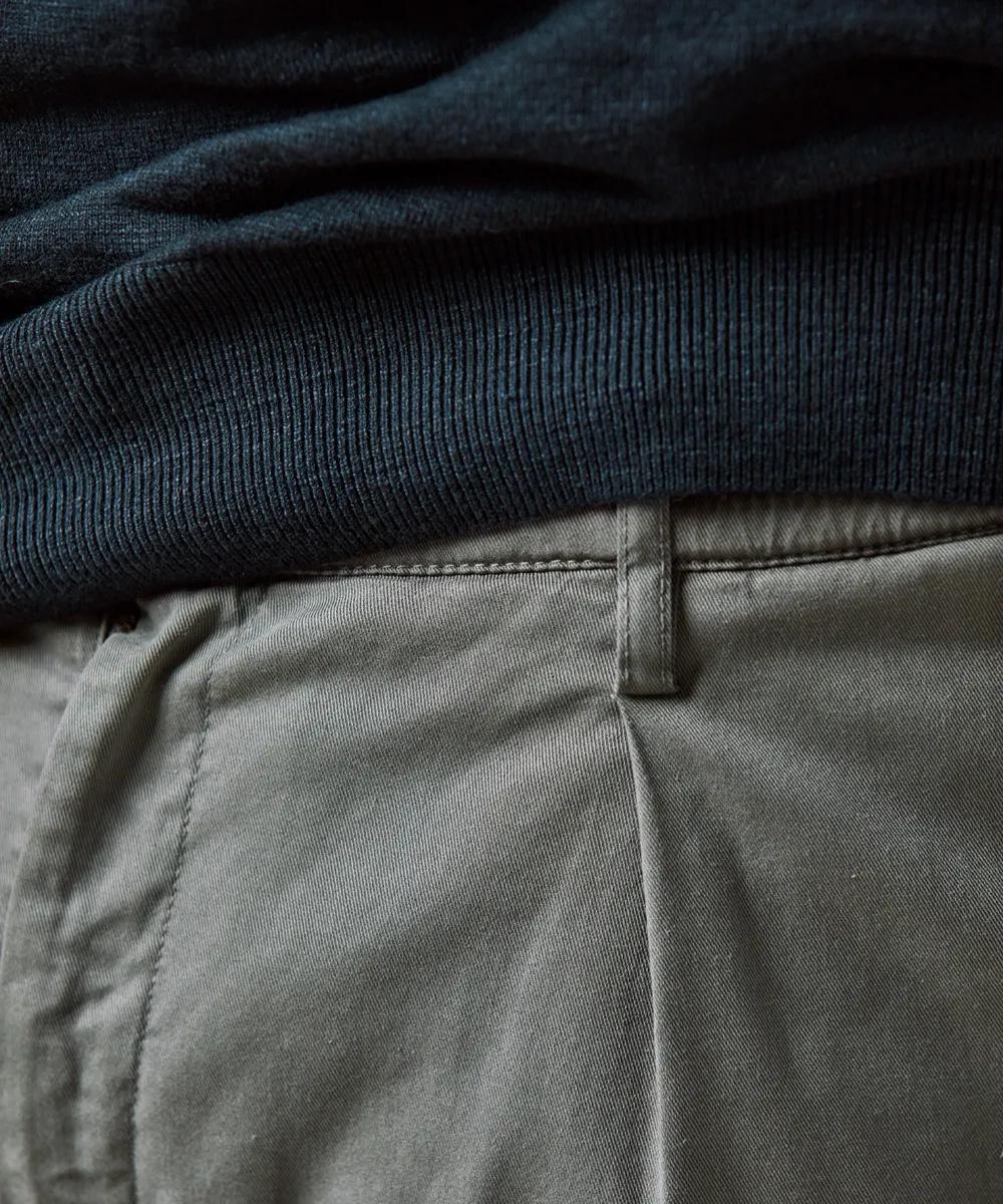 Profuomo slim fit chino-68% lyocell, 29% katoen, 3% elasthaan-HEREN BROEKEN-Groen