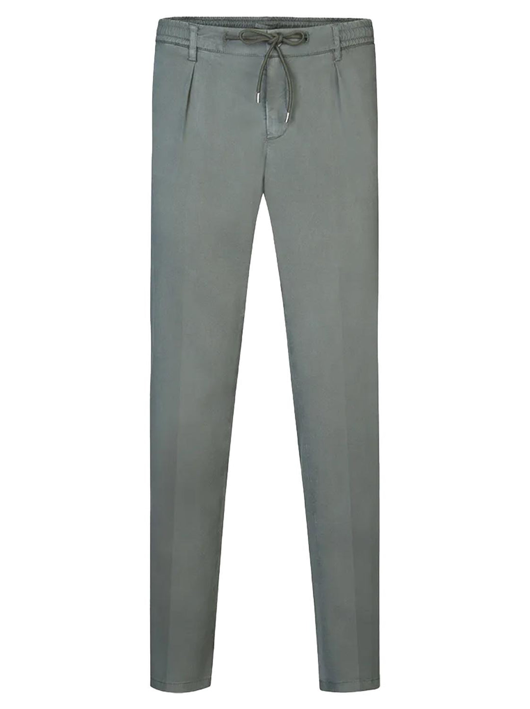 Profuomo slim fit chino-68% lyocell, 29% katoen, 3% elasthaan-HEREN BROEKEN-Groen