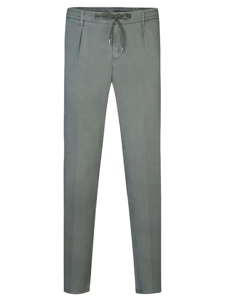 Profuomo slim fit chino-68% lyocell, 29% katoen, 3% elasthaan-HEREN BROEKEN-Groen