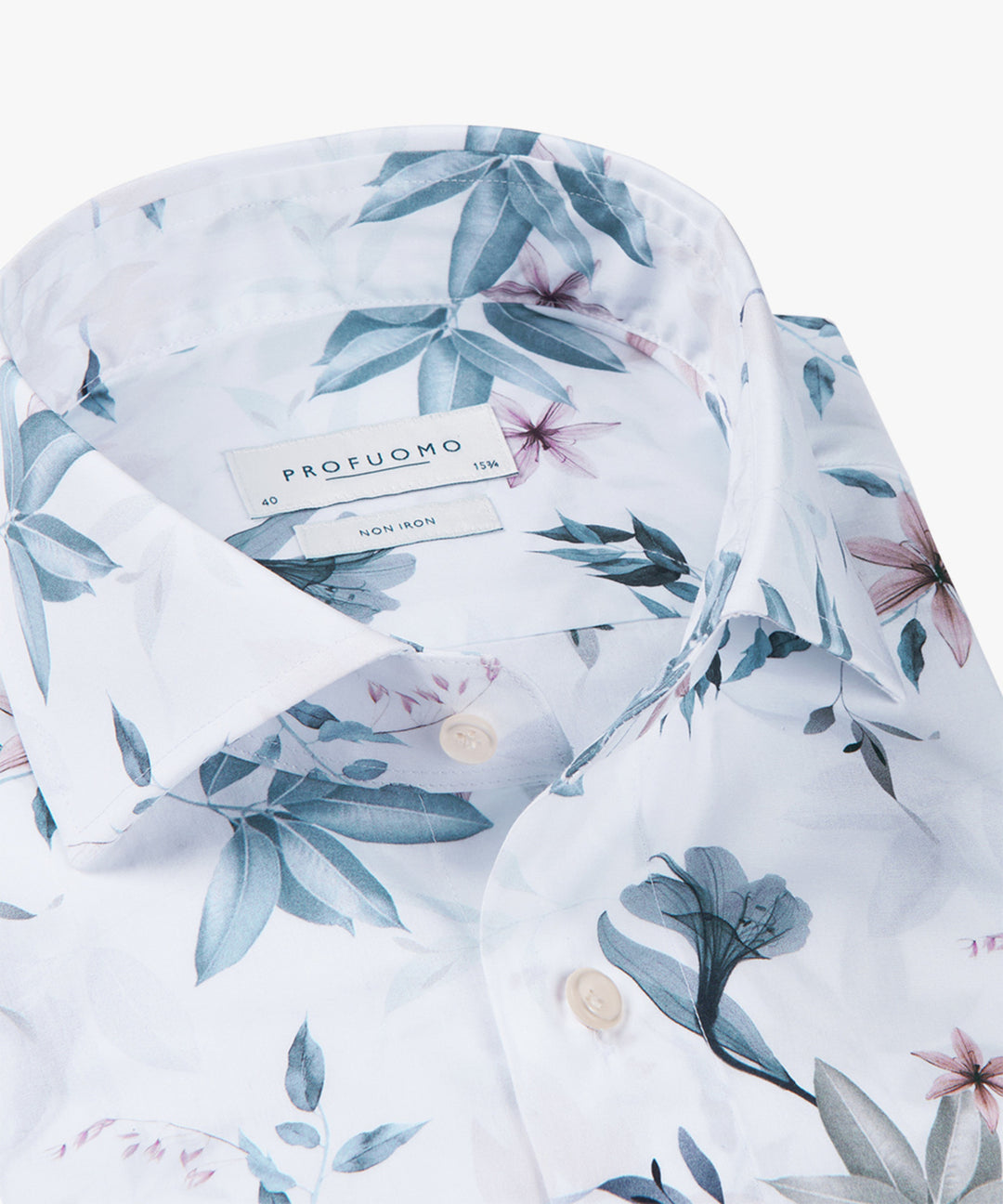 Profuomo slim fit popeline overhemd-100% Katoen-HEREN SHIRTS-Divers