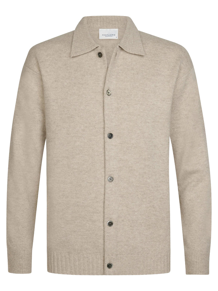 Profuomo Soft Wollen Vest – Beige-100% wol-HEREN TRUIEN & VESTEN-Beige